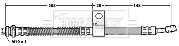 BORG & BECK Bremžu šļūtene BBH7004